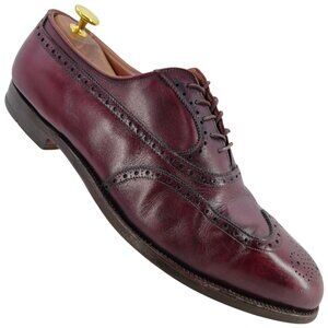 Vintage Alden 929 Shortwing Dress Shoes Men 12 Burgundy Leather Balmoral Oxfords